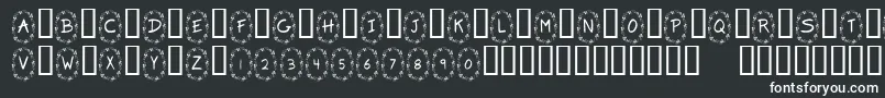 KrClover-fontti – valkoiset fontit mustalla taustalla