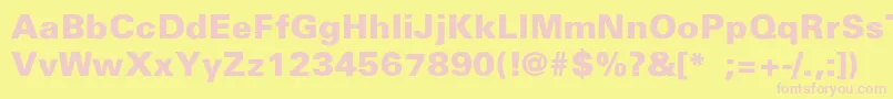 InsularBlackThin Font – Pink Fonts on Yellow Background