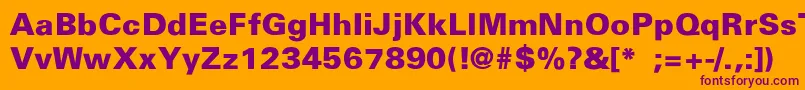 InsularBlackThin Font – Purple Fonts on Orange Background