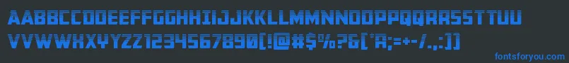 Buchananhalf Font – Blue Fonts on Black Background