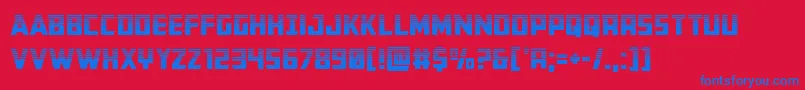 Buchananhalf Font – Blue Fonts on Red Background