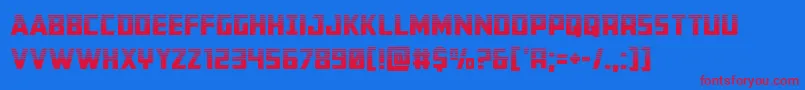 Buchananhalf Font – Red Fonts on Blue Background