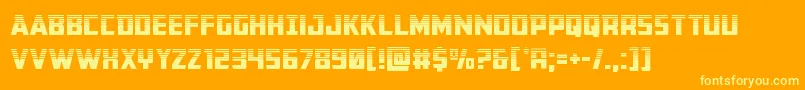 Buchananhalf Font – Yellow Fonts on Orange Background