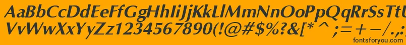 fuente OpiumBoldItalic – Fuentes Negras Sobre Fondo Naranja