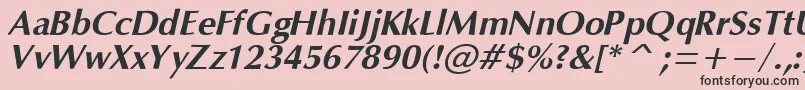 OpiumBoldItalic Font – Black Fonts on Pink Background