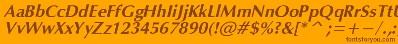 OpiumBoldItalic Font – Brown Fonts on Orange Background