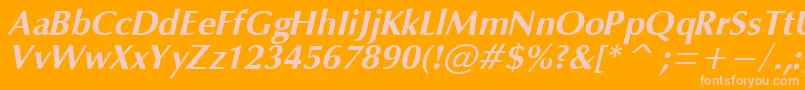 OpiumBoldItalic Font – Pink Fonts on Orange Background