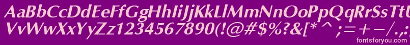OpiumBoldItalic Font – Pink Fonts on Purple Background