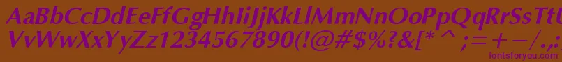 OpiumBoldItalic Font – Purple Fonts on Brown Background