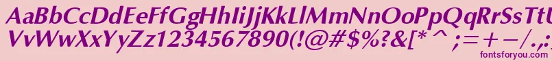 OpiumBoldItalic Font – Purple Fonts on Pink Background