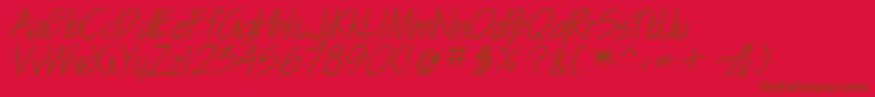 fuente GasparillasskBolditalic – Fuentes Marrones Sobre Fondo Rojo