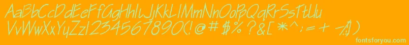 Police GasparillasskBolditalic – polices vertes sur fond orange