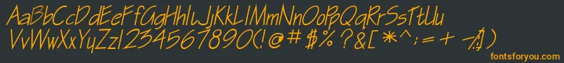 fuente GasparillasskBolditalic – Fuentes Naranjas Sobre Fondo Negro