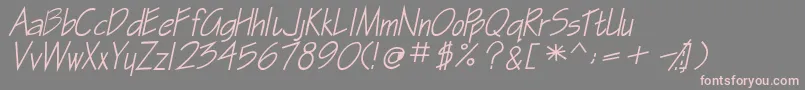 GasparillasskBolditalic Font – Pink Fonts on Gray Background