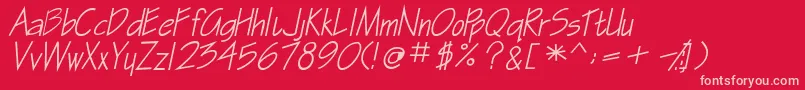 Подробнее о шрифте GasparillasskBolditalic Шрифт GasparillasskBolditalic – розовые шрифты на красном фоне