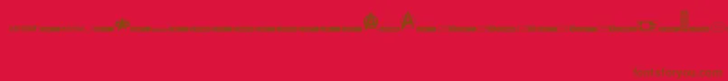 Dingtrek Font – Brown Fonts on Red Background