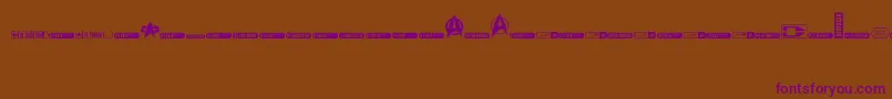 Dingtrek Font – Purple Fonts on Brown Background