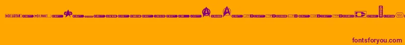 Dingtrek Font – Purple Fonts on Orange Background