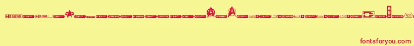 Dingtrek Font – Red Fonts on Yellow Background