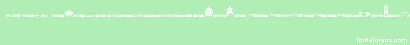 フォントDingtrek – 緑の背景に白い文字