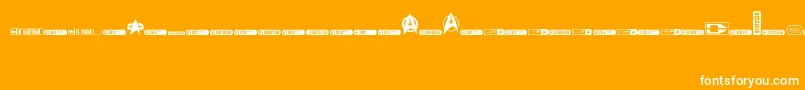 フォントDingtrek – オレンジの背景に白い文字