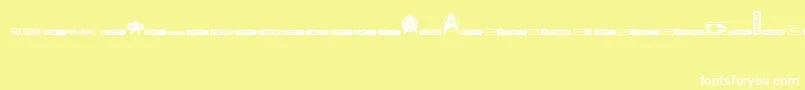 フォントDingtrek – 黄色い背景に白い文字