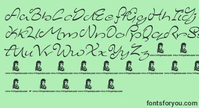 MajesticMansion font – Black Fonts On Green Background