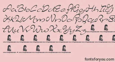 MajesticMansion font – Black Fonts On Pink Background