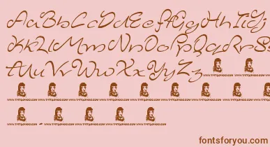 MajesticMansion font – Brown Fonts On Pink Background