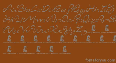 MajesticMansion font – Gray Fonts On Brown Background