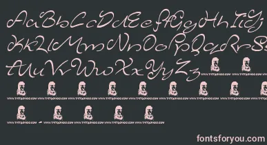 MajesticMansion font – Pink Fonts On Black Background