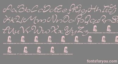MajesticMansion font – Pink Fonts On Gray Background