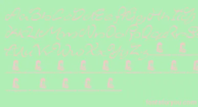 MajesticMansion font – Pink Fonts On Green Background
