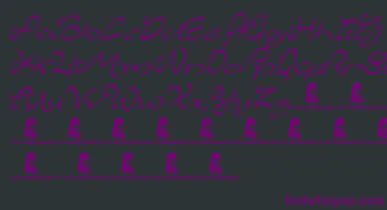 MajesticMansion font – Purple Fonts On Black Background