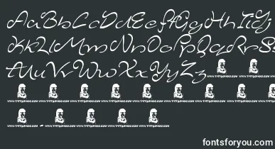 MajesticMansion font – White Fonts On Black Background