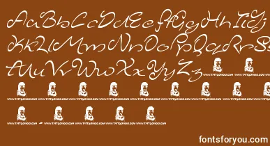 MajesticMansion font – White Fonts On Brown Background