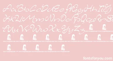 MajesticMansion font – White Fonts On Pink Background