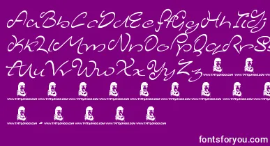 MajesticMansion font – White Fonts On Purple Background
