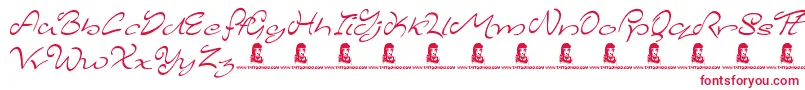 MajesticMansion Font – Red Fonts on White Background