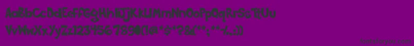 Poppycock Font – Black Fonts on Purple Background