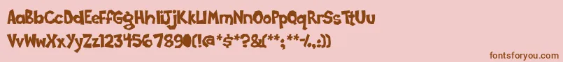 Poppycock Font – Brown Fonts on Pink Background