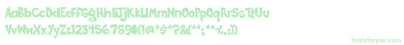 Poppycock Font – Green Fonts on White Background