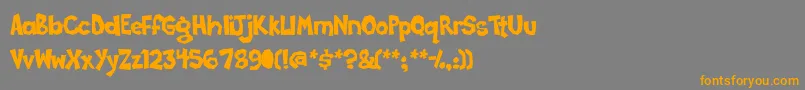 Poppycock Font – Orange Fonts on Gray Background