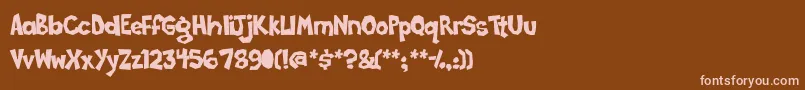 Poppycock Font – Pink Fonts on Brown Background