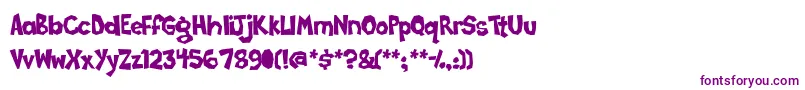 Poppycock Font – Purple Fonts on White Background