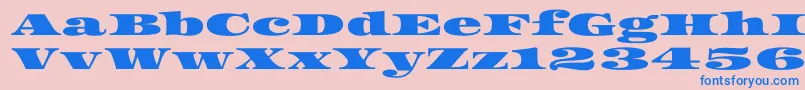 Asset Font – Blue Fonts on Pink Background