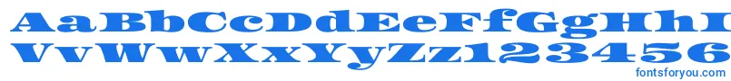 フォントAsset – 白い背景に青い文字