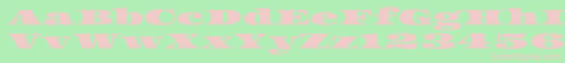 Asset Font – Pink Fonts on Green Background