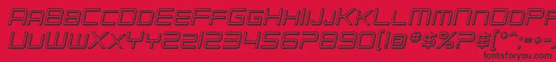 fuente SfChromium24ScOblique – Fuentes Negras Sobre Fondo Rojo
