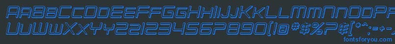 SfChromium24ScOblique Font – Blue Fonts on Black Background